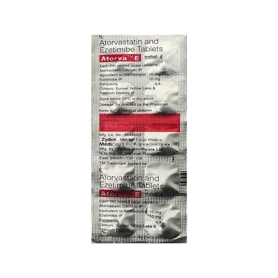 atorva e 10mg tablet 10's